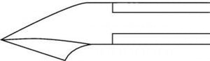 Ciseaux à envie coupe droite - Longueur : 10 cm - Tranchant : 8 mm - Ruck