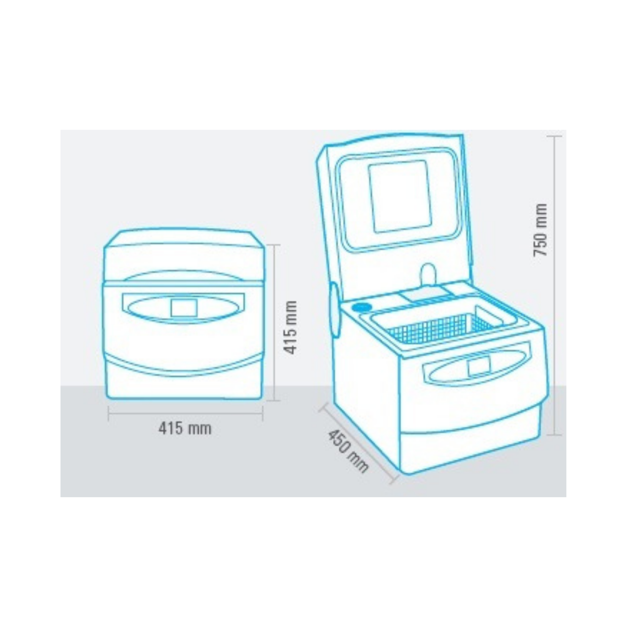 Multisteril - Dispositif automatique pour désinfection, ultrasons et séchage sans pompe