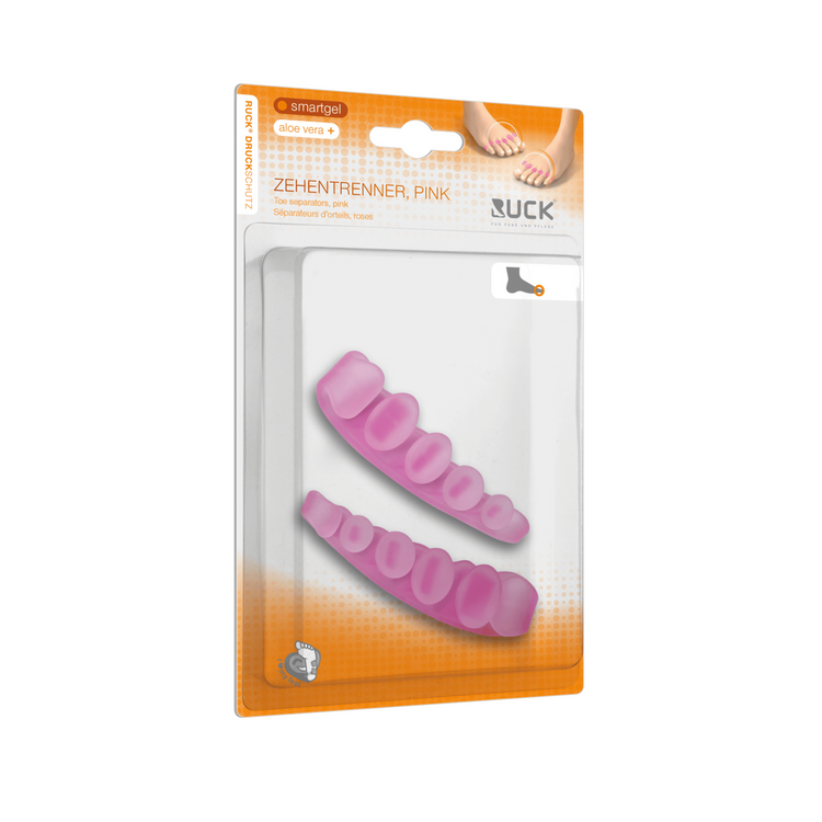 Ecarteur d'orteils - Disponible en rose ou bleu - 2 tailles disponibles - 1 paire - Ruck 