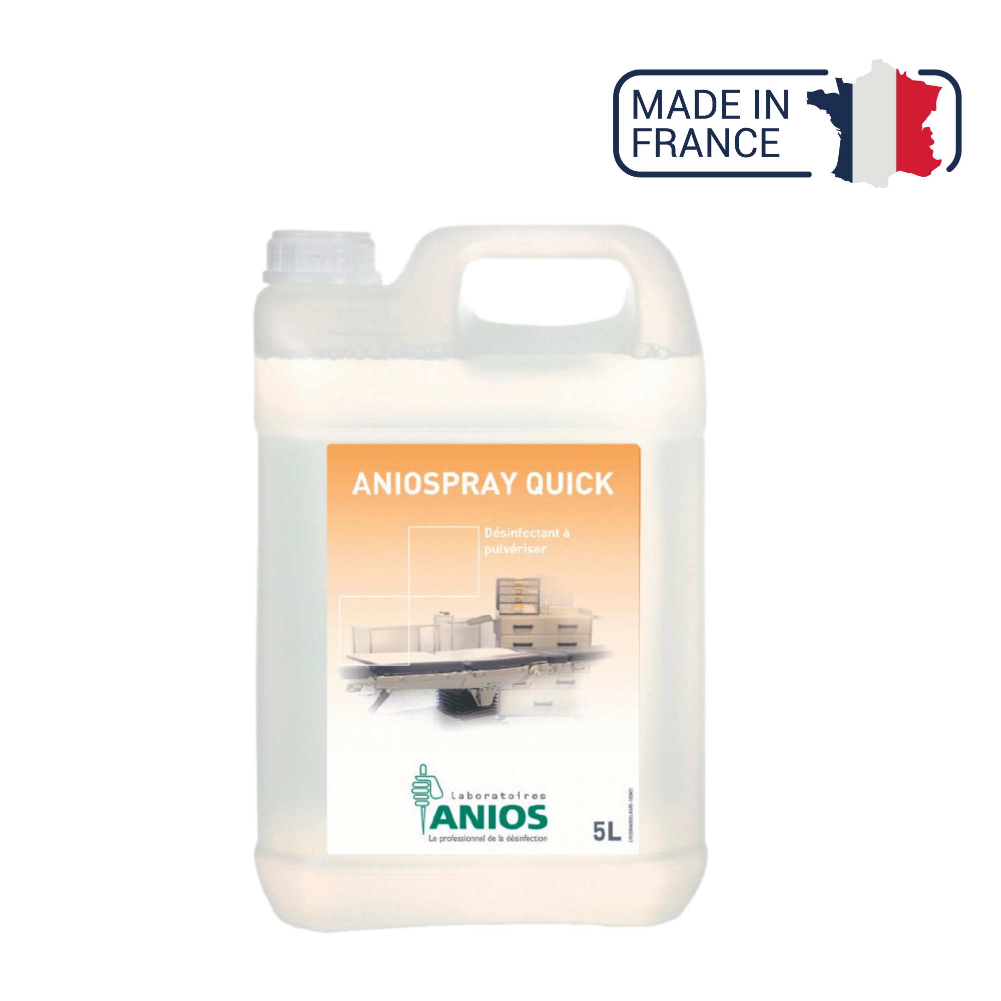 Aniospray Quick - désinfectant à action rapide - 1L ou 5L - Anios Anios