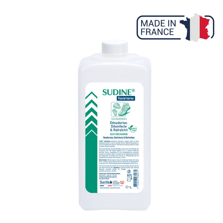 Sudine Equip'spray - Désodorisant, bactéricide, fongicide pour tous équipements