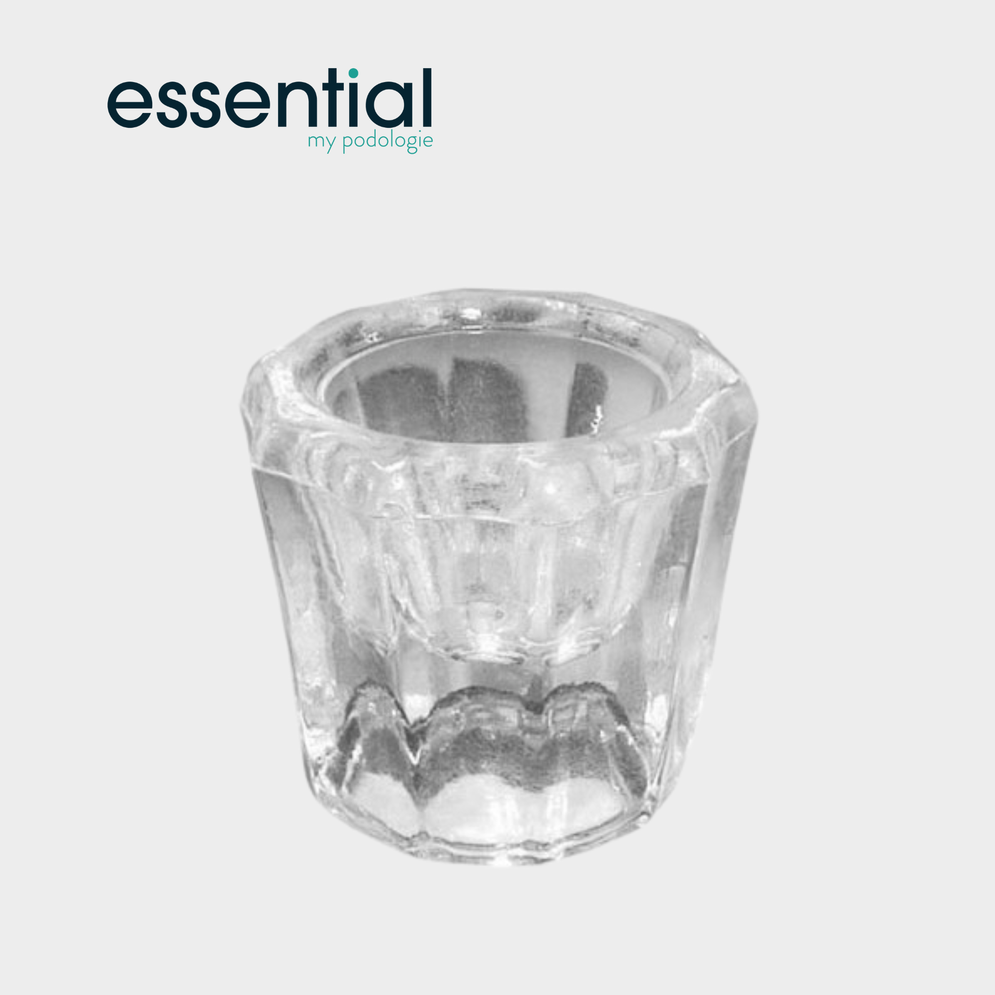 Godet en verre transparent pour bonding - Essential by My Podologie
