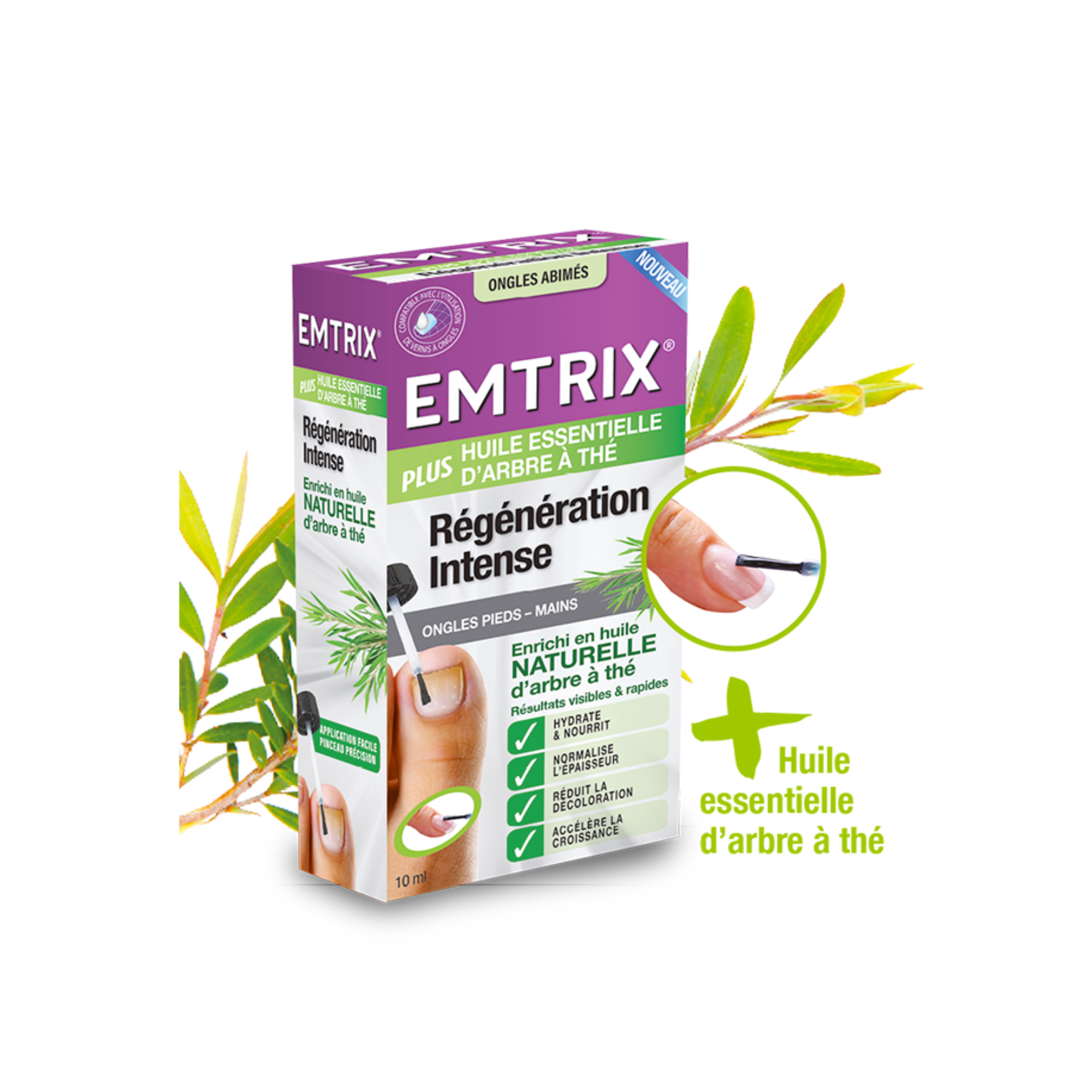 Emtrix - Régénération Intense ongles abîmés - 1 flacon de 10 ml