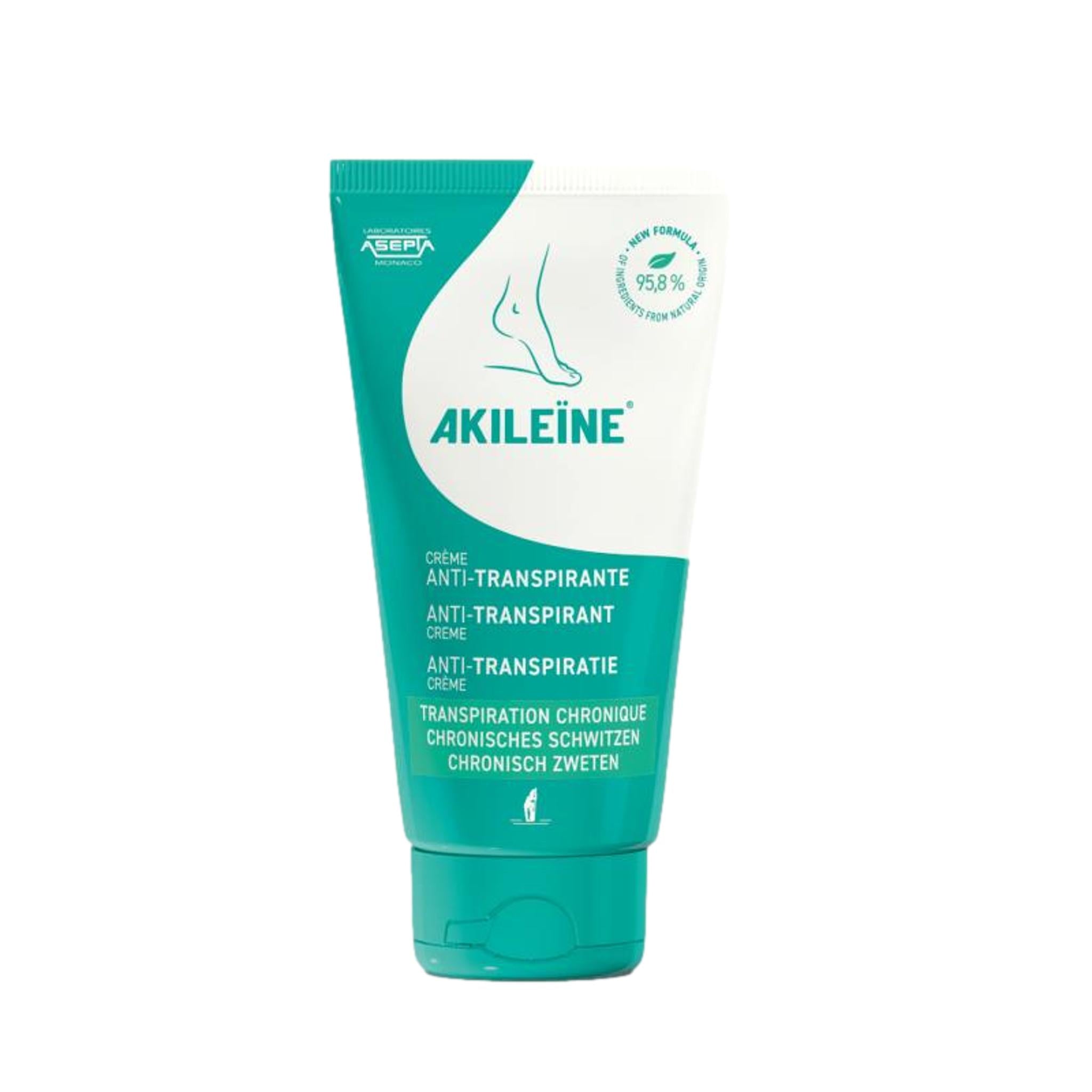 Crème anti-transpirante - Prévention des mycoses - 75ml - Akiléine