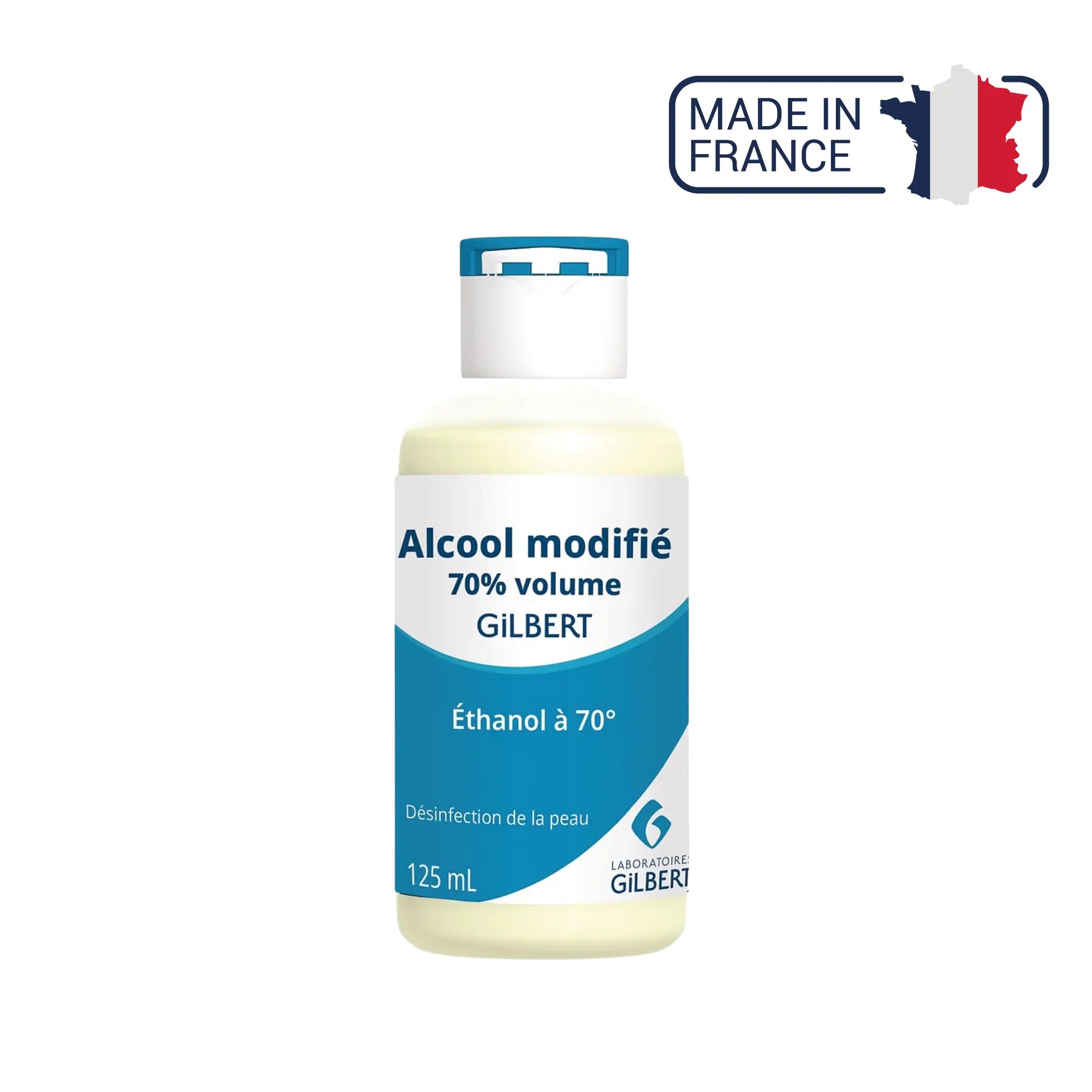 Alcool modifié 70° volume - 5 contenances - Laboratoires Gilbert Laboratoires Gilbert  125-ml