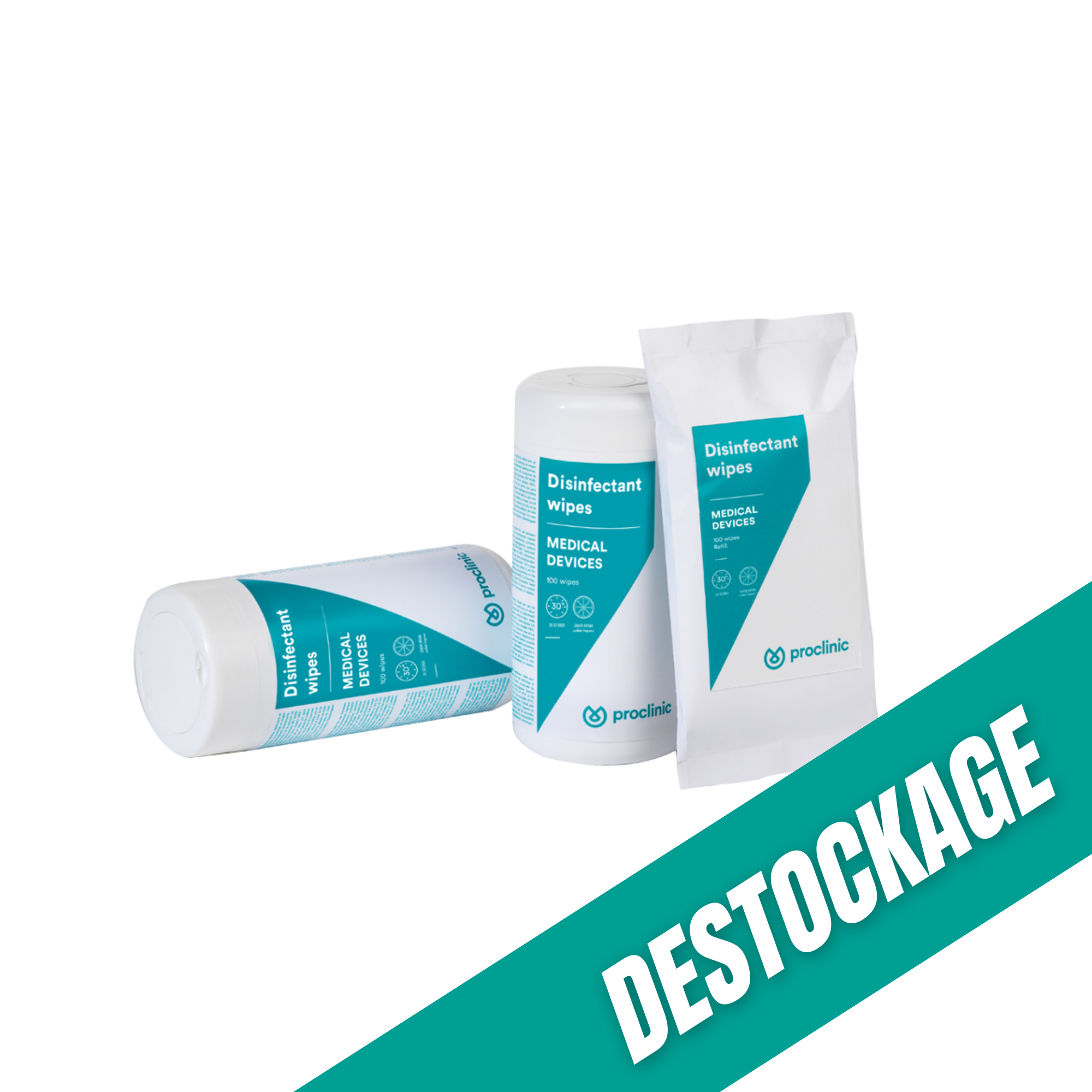 Toallitas desinfectantes - Caja de 100 - Proclinic // Liquidación