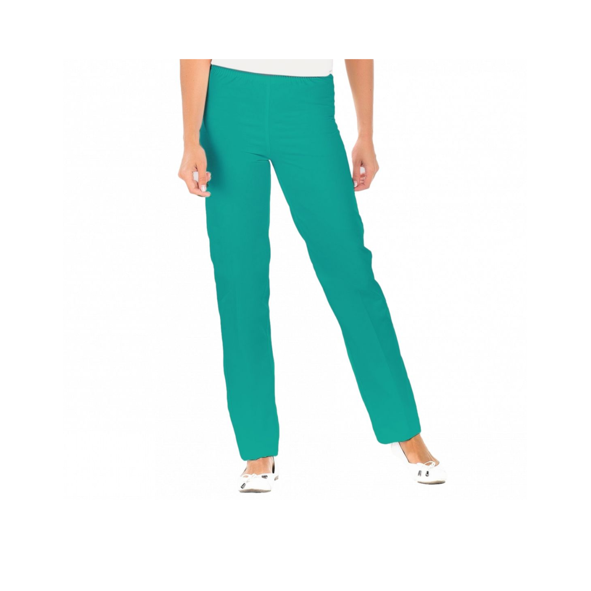 Manu - Green Pants - Unisex - Elastic Waistband - No Pocket | My Podologie