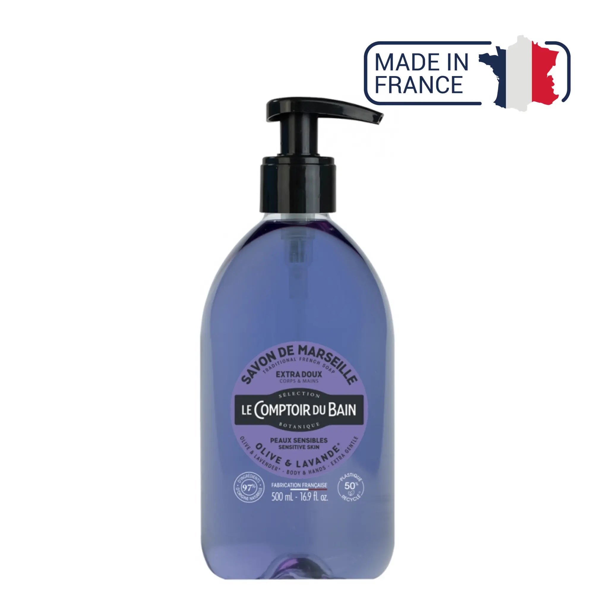 Liquid Marseille soap Olive Lavender - 500ml - Le Comptoir du Bain