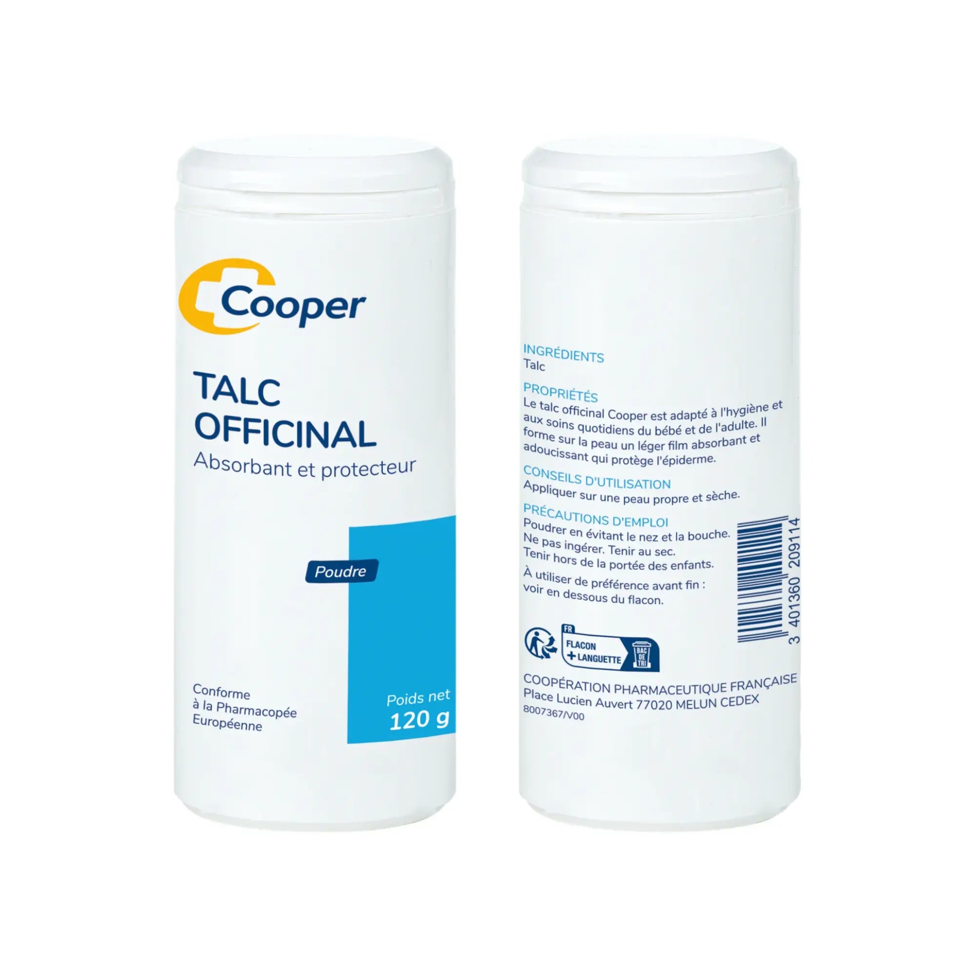 Talc poudreuse 120g - Cooper Cooper 